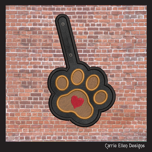 Dog Paw ITH Key Fob Machine Embroidery Design | Dog Lover In The Hoop Key Tag Project (2139)