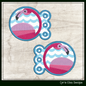 Flamingo ITH Shoe Wing Embroidery Design – Whimsical Pink Bird Charms for Shoes – 4x4 Hoop (2141)