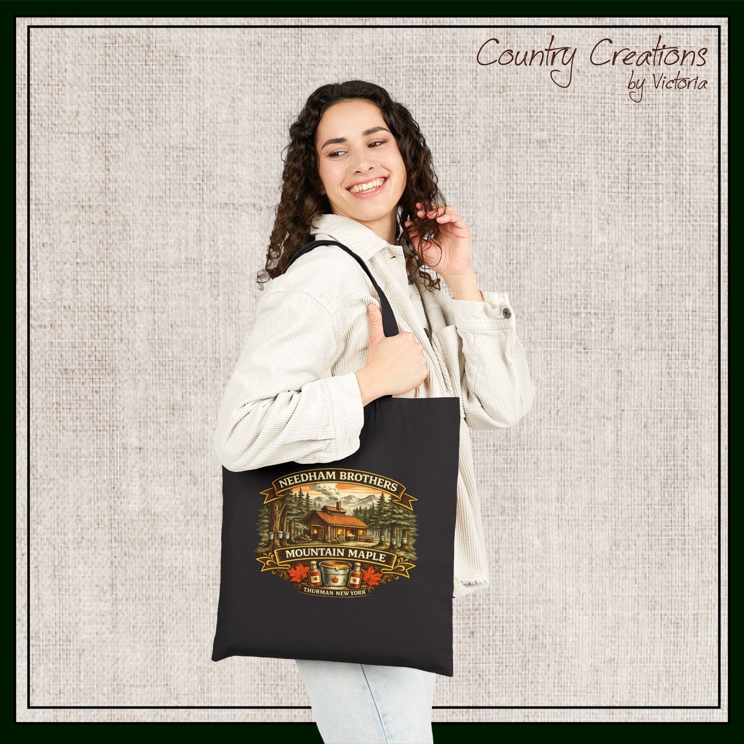 Needham Brothers Mountain Maple Tote Bag | Reusable Canvas Tote (3887)