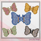 Butterfly Shoe Wing Machine Embroidery Design – In The Hoop Butterfly Shoelace Charms – 4x4 & 5x7 Hoop (2166)