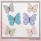 Butterfly Machine Embroidery Design, Light Density Fill Monarch Butterflies, Garden Insect Embroidery Designs, 6 Sizes (2167)