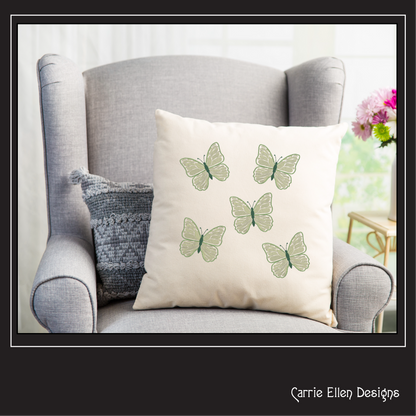 Butterfly Machine Embroidery Design, Light Density Fill Monarch Butterflies, Garden Insect Embroidery Designs, 6 Sizes (2167)