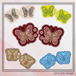 Butterfly Shoe Wing Machine Embroidery Design – Motif Fill ITH Shoelace Charms for Shoes and Boots – 4x4 & 5x7 Hoop (2177)