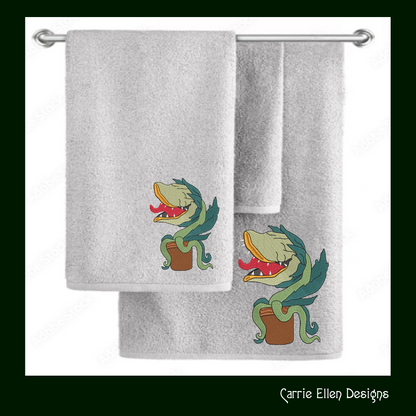 Audrey 2 Classic Horror Character Machine Embroidery Design, Little Shop Of Horrors Monster Plant, 6 sizes (2178)
