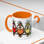 Colorful Cartoon Birds Coffee Mug — Chicks on a Stick 11/15oz Accent Mug (4278)