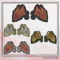 Bat Wing ITH Machine Embroidery Shoe Wings – Colorful Halloween Bat Wings – In The Hoop Shoe Charm Design for 4x4 and 5x7 Hoops (2204)