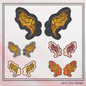 Bat Wing ITH Machine Embroidery Shoe Wings – Colorful Halloween Bat Wings – In The Hoop Shoe Charm Design for 4x4 and 5x7 Hoops (2206)