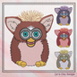 Furby Machine Embroidery Design, Nostalgic Robotic Toy, Fan Art Furry Friend, 4 Sizes (2273)