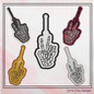 Skeleton Hand ITH Key Fob Machine Embroidery Design | Peace Sign In-The-Hoop Keychain Project (2301)