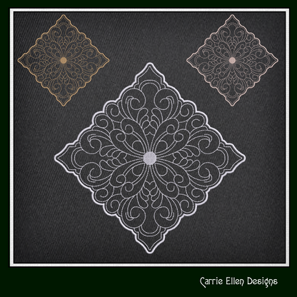 Mandala Machine Embroidery Design, Lace Embroidery, Mandala Flower, Floral Line Art, Spiritual Embroidery Design, 6 Sizes (2312)