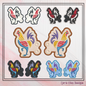 Abstract Chicken ITH Shoe Wing Machine Embroidery Design | Colorful Farm Animal Shoe Décor | In-The-Hoop Pattern (2322)