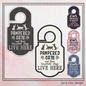 Cat In The Hoop Machine Embroidery Design Saying, ITH Door Knob Hanger Pampered Cats and Household Staff Live Here Sarcastic Quote Embroidery (2334)