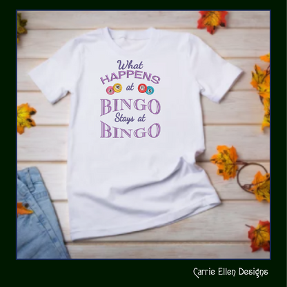 What Happens At Bingo Embroidery Design, Machine Embroidery Design, Sarcastic Bingo Game Saying, 6 Sizes (2392)