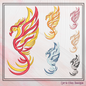 Phoenix Firebird – Artistic & Colorful Machine Embroidery Design | Mythic Fantasy Bird, 6 Sizes (2425)