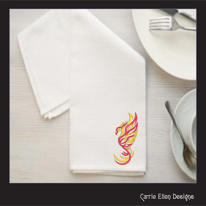 Phoenix Firebird – Artistic & Colorful Machine Embroidery Design | Mythic Fantasy Bird, 6 Sizes (2425)