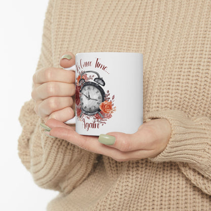It’s Coffee Time, Again Floral Inspiration Ceramic Coffee Mug – 11oz & 15oz – Perfect Gift for Coffee Lovers (P-6002)