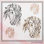 Artistic Horse Machine Embroidery Design – Stallion Profile Equestrian Pattern | 6 Sizes (2474)