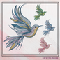 Dove Machine Embroidery Design – Artistic Bird in Flight Pattern, Universal Symbol of Peace, 6 Sizes (2502)