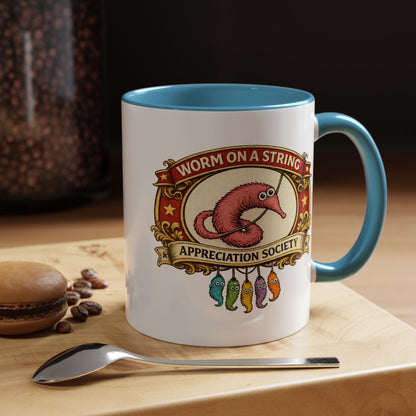 Worm on a String Appreciation Society Mug | Accent Coffee Mug 11/15oz (3898)