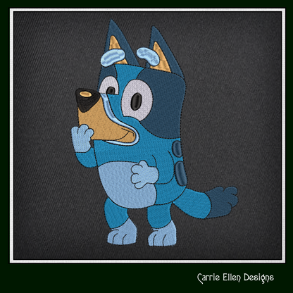 Giggling Bluey Machine Embroidery Design, Bluey Heeler Fandom Cartoon Character Embroidery Pattern, 6 sizes (2519)