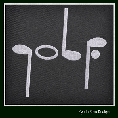 Golf Club Text Machine Embroidery Design, Golf Sport Embroidery Club Silhouette, 6 Sizes (2535)