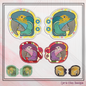 Parrot ITH Shoe Wing Charms – Tropical Bird Machine Embroidery Design for Shoes and Boots – 4x4 & 5x7 Hoop (2544)