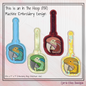 Parrot ITH Key Fob Machine Embroidery Design | Colorful Bird In-The-Hoop Key Tag  (2545)