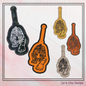 Tiger ITH Key Fob Machine Embroidery Design | Artistic Jungle Cat In-The-Hoop Wild Animal Key Tag (2546)