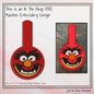 Animal ITH Key Fob Machine Embroidery Design | Fan Favorite Muppet In-The-Hoop Key Tag (2581)