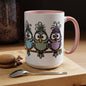 Colorful Cartoon Birds Coffee Mug — Chicks on a Stick 11/15oz Accent Mug (4278)