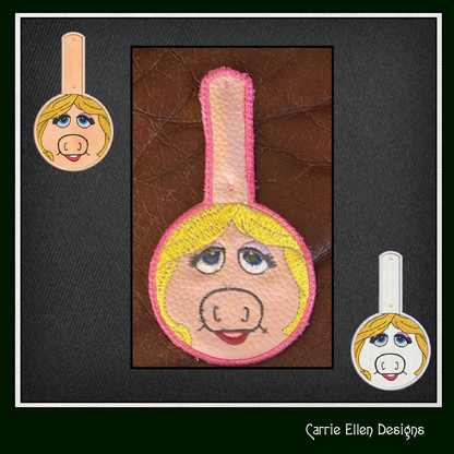 Muppet ITH Key Fob Machine Embroidery Design Bundle | 3  Individual Fan Favorite Designs In-The-Hoop Key Tag Designs (2616)