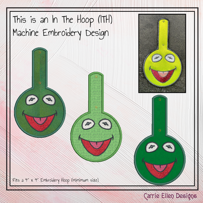 Muppet ITH Key Fob Machine Embroidery Design Bundle | 3  Individual Fan Favorite Designs In-The-Hoop Key Tag Designs (2616)