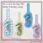 Seahorse ITH Key Fob Machine Embroidery Design | Marine Life Sea Animal In-The-Hoop Key Tag Project (2612)