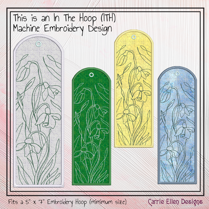 Floral Lace ITH Bookmark Machine Embroidery Design – In The Hoop Lace Bookmark Pattern (2622)