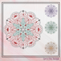 Floral Mandala Machine Embroidery Design | Artistic Symbolism Stitch Pattern, 6 Sizes (2634)