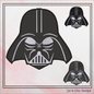 Darth Vader Helmet Applique Machine Embroidery Design – Star Wars Inspired Applique Pattern, 6 Sizes (2639)