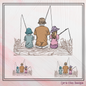 Father Son and Daughter Fishing Machine Embroidery Design, Father’s Day Design, Dad and Children Fishing on a Dock Sketch Embroidery, 6 Sizes (2699)