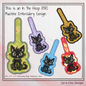 Sassy Black Cat ITH Key Fob Machine Embroidery Design | Attitude Cat Lover In-The-Hoop Key Tag (2702)