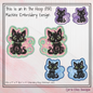 Sassy Black Cat ITH Machine Embroidery Shoe Wing Design – Black Cat with Attitude Shoe Charms – Cat Lover Fashion – 4x4 & 5x7 Hoop (2703)