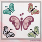 Butterfly Machine Embroidery Design, Small Tiny Butterflies, Garden Insect Embroidery Designs, 3 Sizes (2706)
