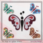 Butterfly Applique Machine Embroidery Design, Butterflies With Applique Element, Garden Insect Embroidery Designs, 4 Sizes (2707)