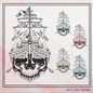Ghost Ship Embroidery Sketch Design, Skull Pirate Ship Machine Embroidery Design, Halloween Line Art Embroidery, 6 Sizes (2712)