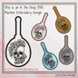 Floral Skull ITH Key Fob Machine Embroidery Design | Skeleton In-The-Hoop Key Tag Project (2714)