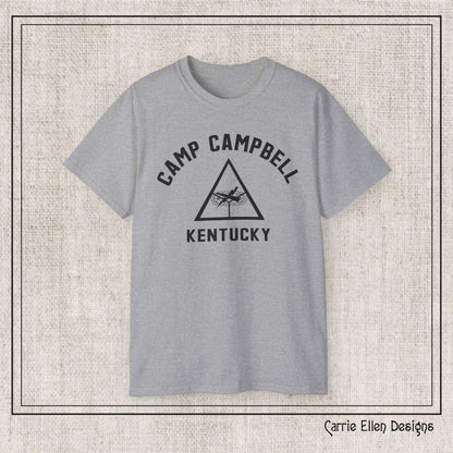 Camp Campbell Kentucky Short Sleeve Tee – Vintage WWII U.S. Army Reproduction T-Shirt, Military Pride Tee, Veteran Gift (P-6057)