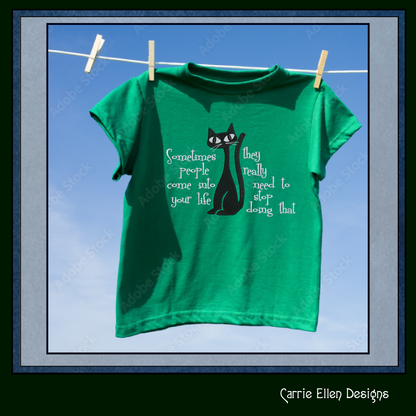 Snarky Cat Saying Machine Embroidery Design, People Come Into Your Life Quote, Sassy Cat Lover Design, 6 Sizes (2720)