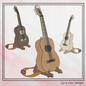 Acoustic Guitar on Stand Machine Embroidery Design | Guitar Embroidery File | Music Lover Stitch Pattern | Country Music Decor, 6 Sizes (2727)