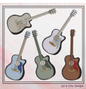 Guitar Machine Embroidery Design | Musical Instrument Embroidery Pattern, 6 Sizes (2730)