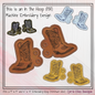 Cowboy Boot ITH Machine Embroidery Shoe Wings – Wild West Boot Design, In The Hoop Boot Shoe Charms – 4x4 and 5x7 Hoops (2740)