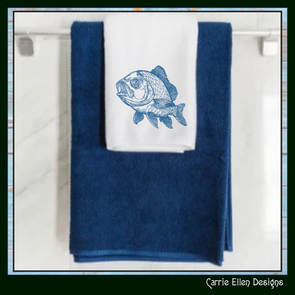 Ocean Fish Machine Embroidery Design, Fish Sketch Line Art Design, Marine Life Embroidery, 6 Sizes (2744)