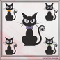 Black Cat Embroidery Design, Halloween Cat with Spider Machine Embroidery Design, Witches Familiar Design, 6 Sizes (2765)